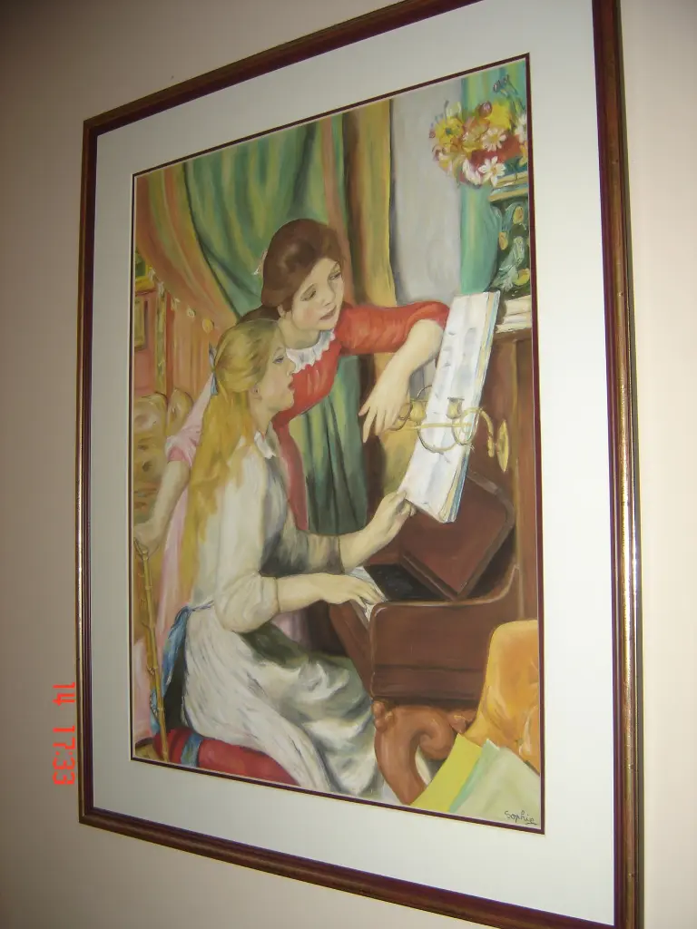 reproduction renoir jeunes filles au piano pastel sec atelier so creativ