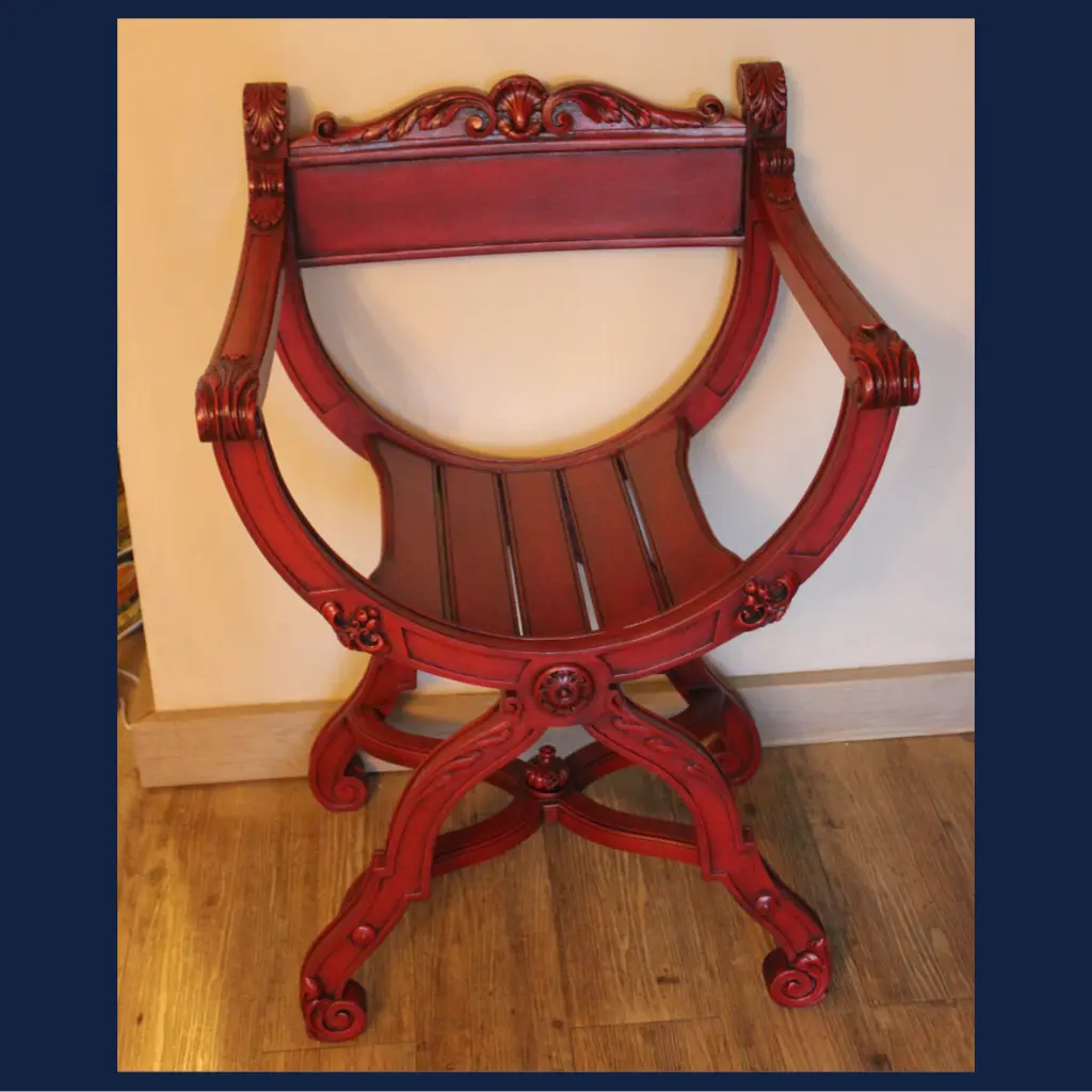 meuble peint peintre sur meuble atelier so creativ fauteuil dagobert rouge design baroque