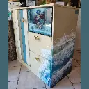 meuble peint peintre sur meuble atelier so creativ commode bord de mer plage vague resine signature aquarium 7.webp