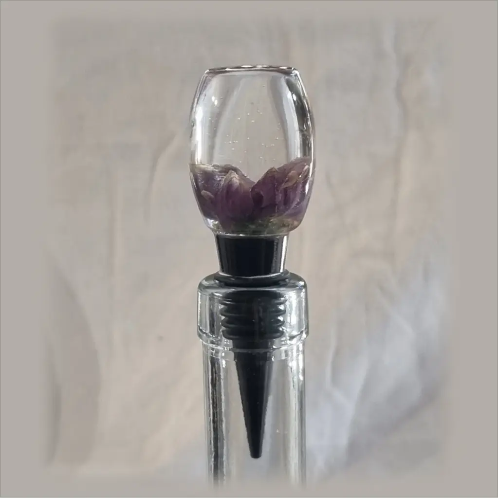 bouchon bouteille vin résine fleur cadeau 13-2.webp