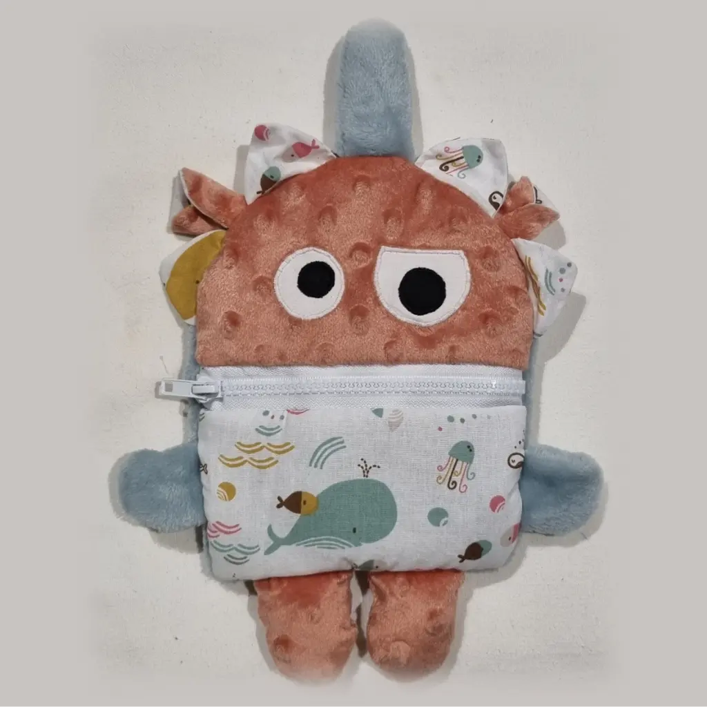 doudou monstre croque tracas mange soucis rigolo enfant cadeau couture fait main