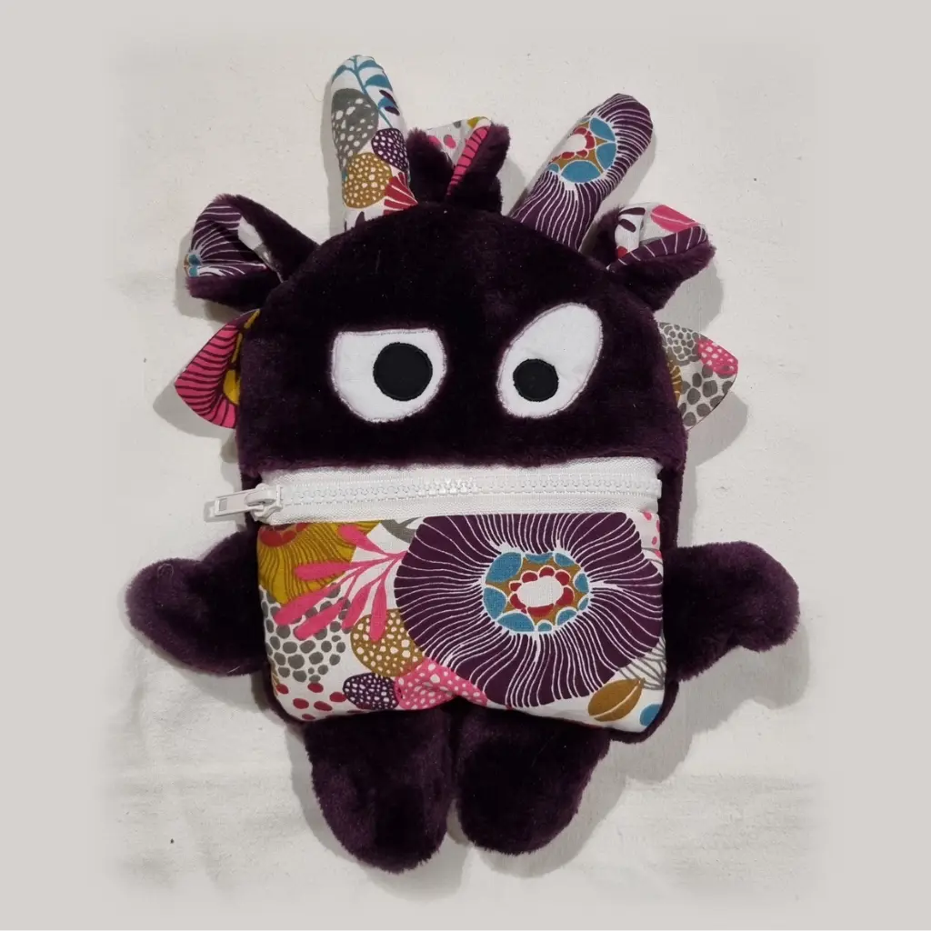 doudou monstre croque tracas mange soucis rigolo enfant cadeau couture fait main