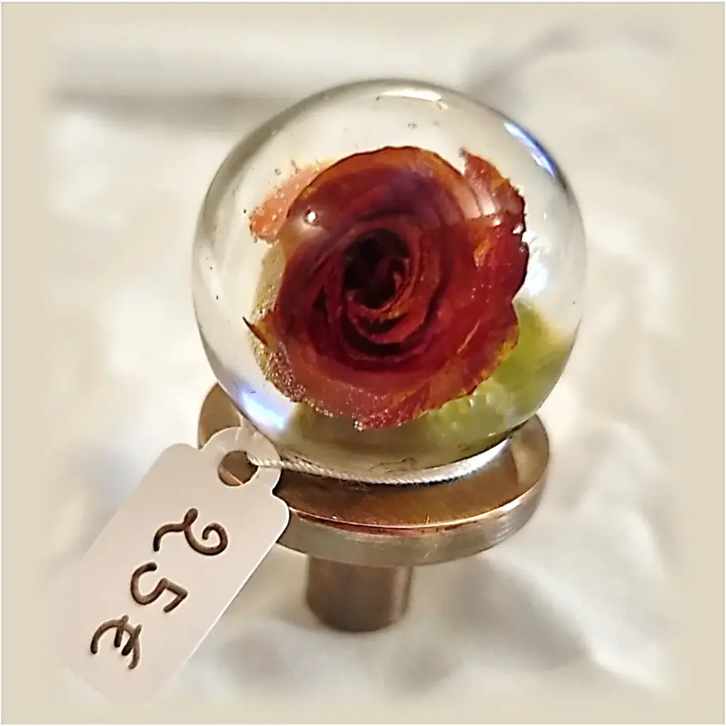 Bouton de meuble - Rose orange