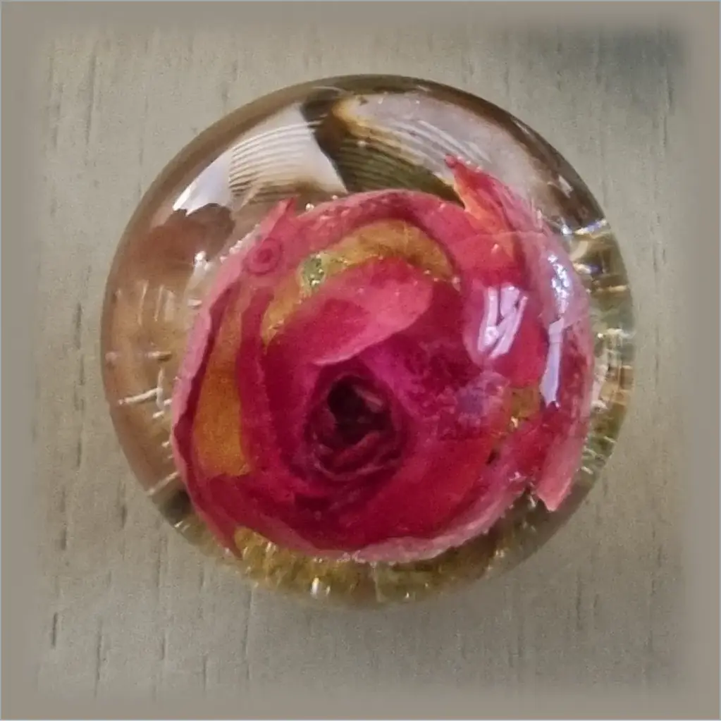 Bouton de meuble - Rose rose