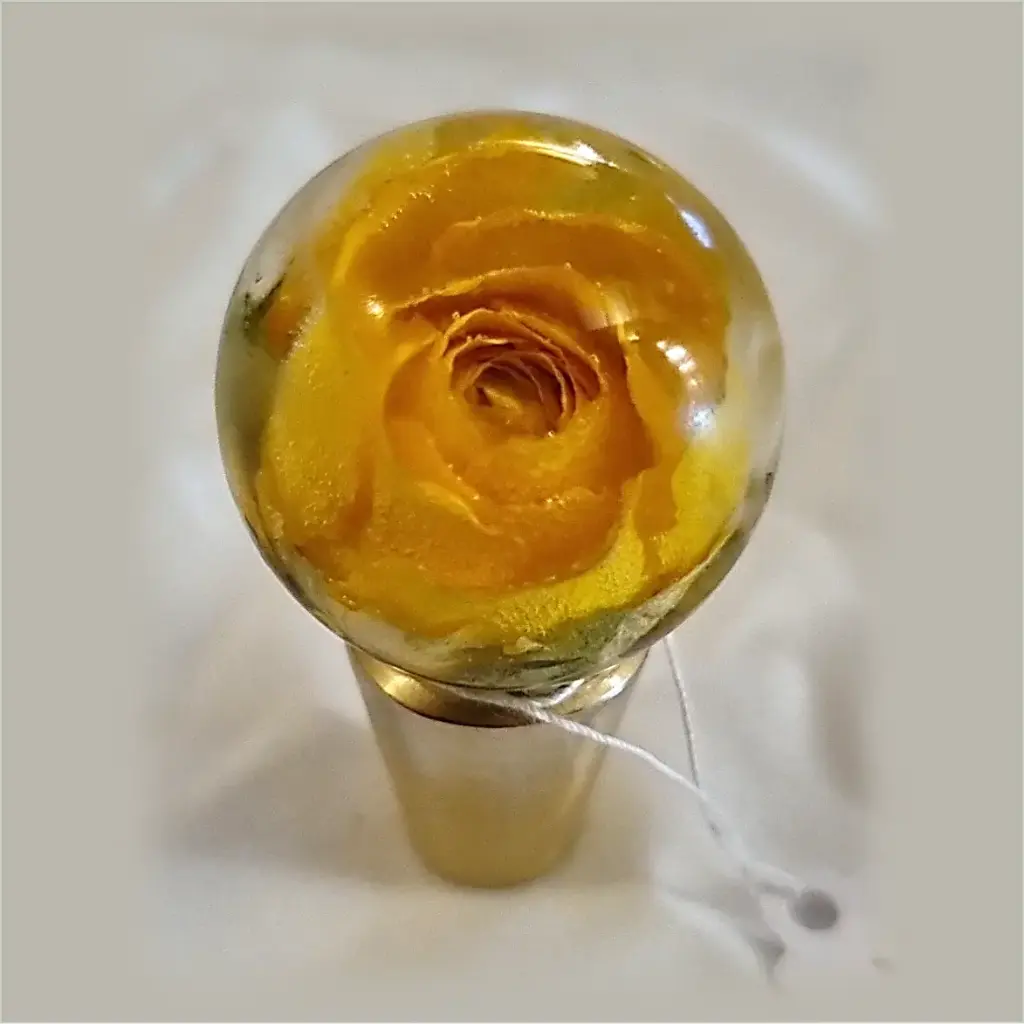 Bouton de meuble - Rose jaune