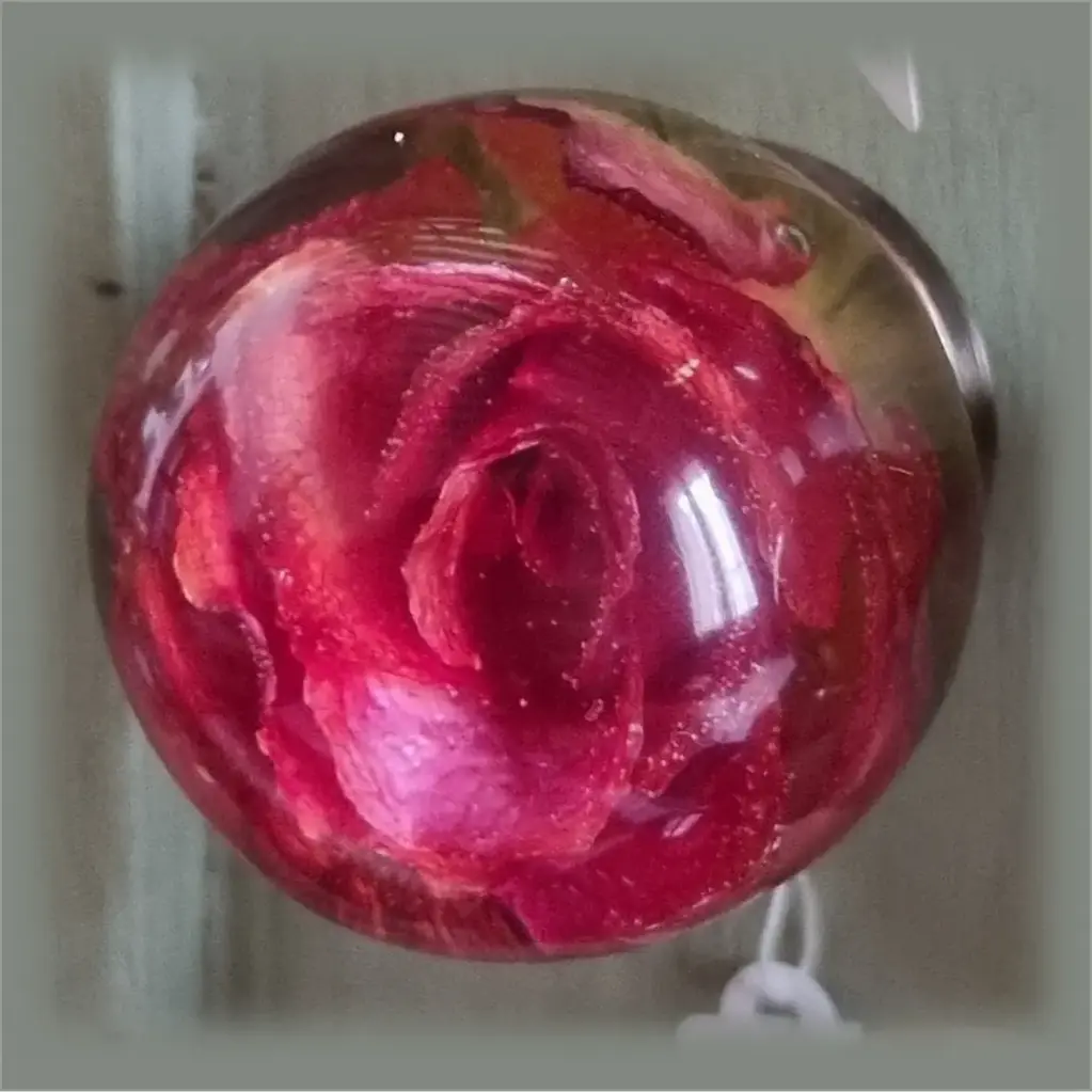 Bouton de meuble - Rose orange