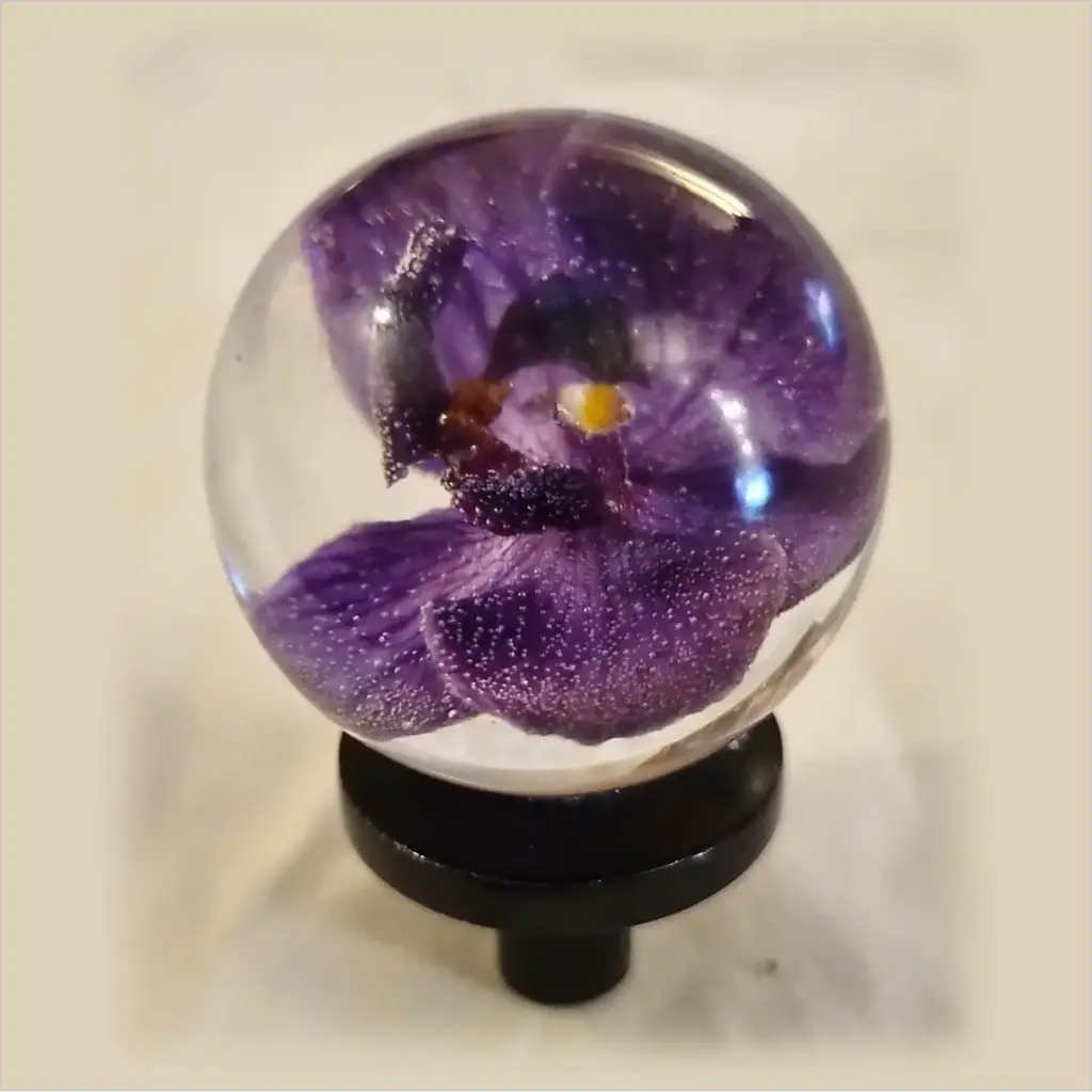 Bouton de meuble - Orchidée violette