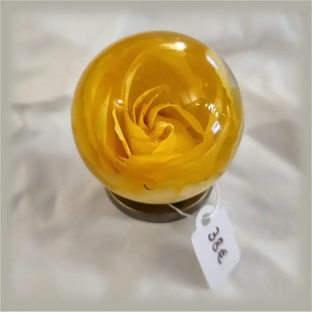 Furniture knob - Yellow rose