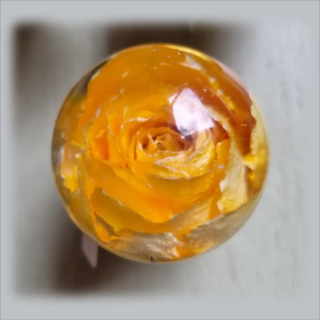 Furniture knob - Yellow rose