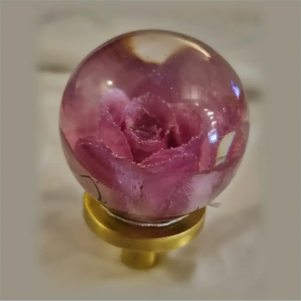 Bouton de meuble - Rose rose