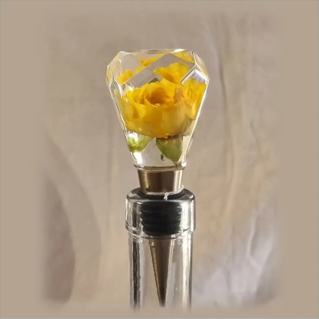 Bouchon diamant - Rose jaune 