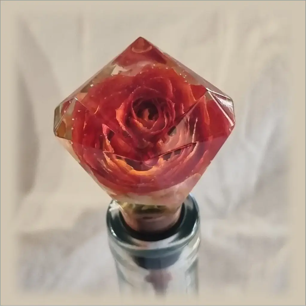 Bouchon diamant - Rose orange