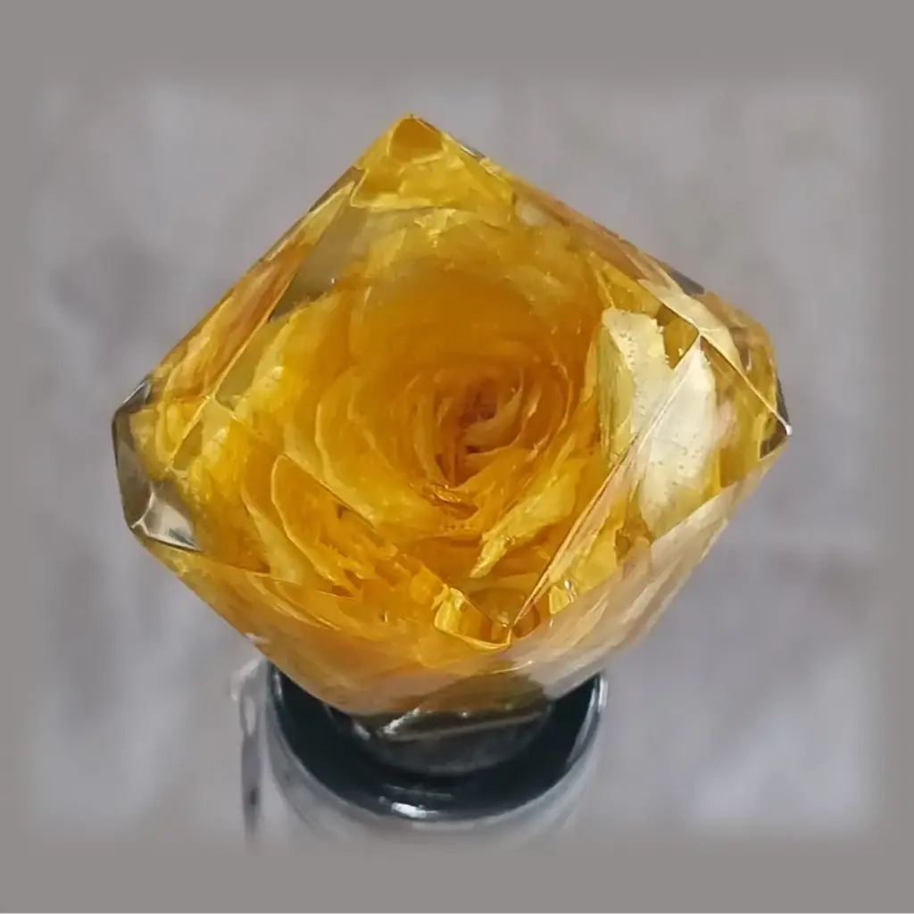 Bouchon diamant - Rose jaune