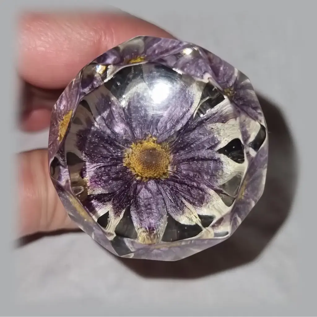 Bouchon diamant - Marguerite mauve