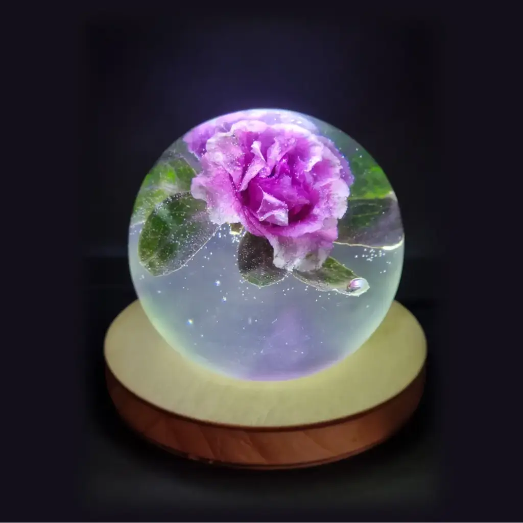 Purple Flower Lamp