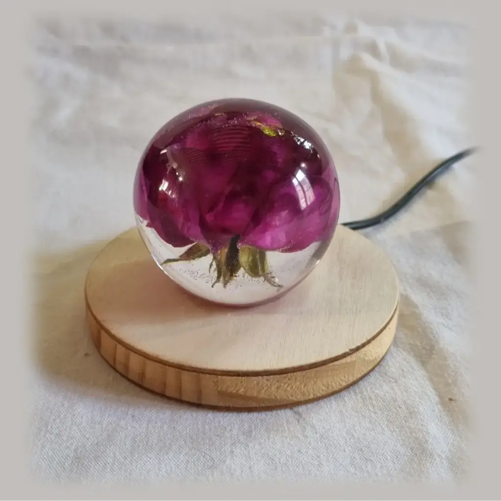 Purple Rose Lamp