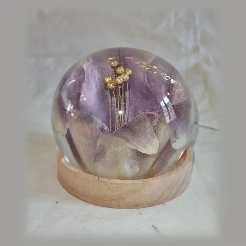 Purple Lily Lamp