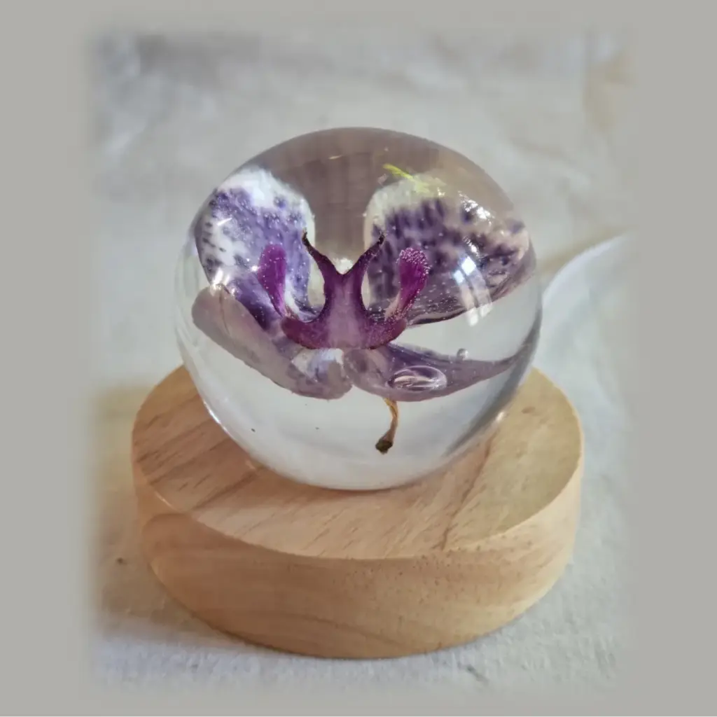 Purple Orchid Lamp