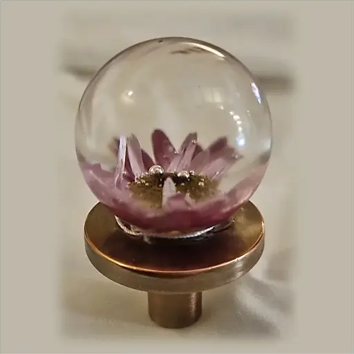 [P17] Furniture Knob - Purple Daisy