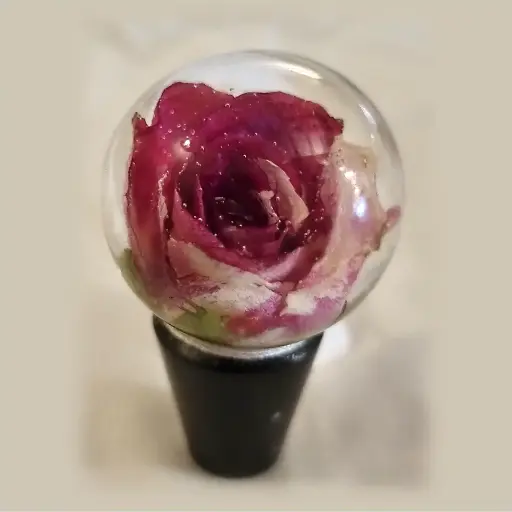 [P28] Bouton de meuble - Rose & blanc