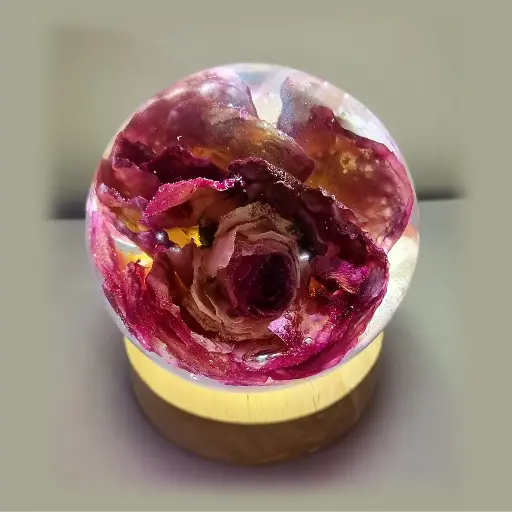 [L3] Pink Rose Lamp