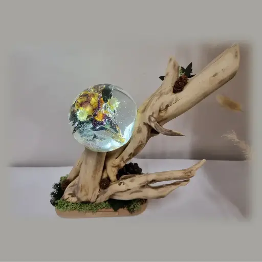 [L7] Flower Bouquet & Driftwood Lamp