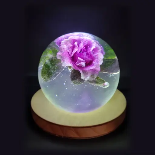 [L11] Purple Flower Lamp