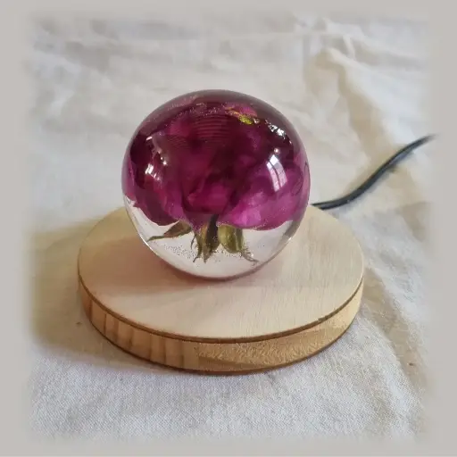 [L12] Purple Rose Lamp